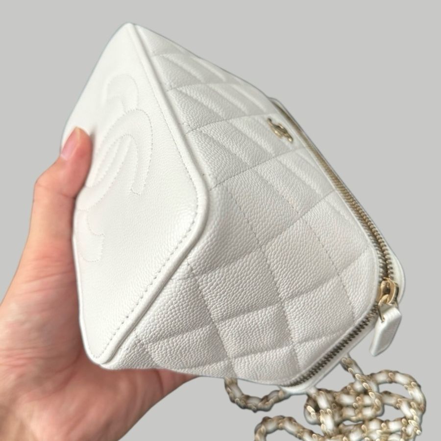Chanel Caviar Vanity 荔枝枝長盒-9
