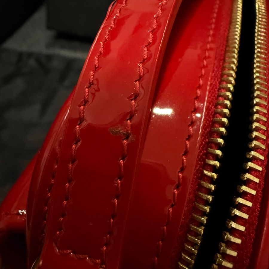 正品 SAINT LAURENT 紅 漆皮 VICKY 肩背包 斜背包 方胖子-13