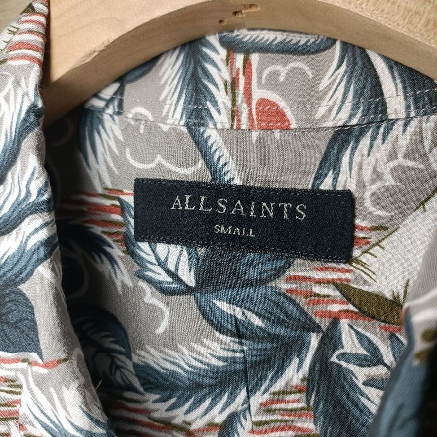 Allsaints 滿版 椰子樹 夏威夷襯衫 開領襯衫 男S-3