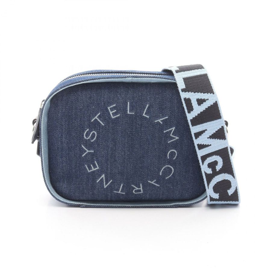 Stella McCartney Stella logo 斜背單肩包 700266 WP 牛仔藍 二手-0