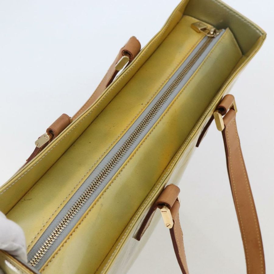 【日本直送】路易威登 Monogram Vernis Columbus 灰色手提包 M91028 LV Auth 146210-5