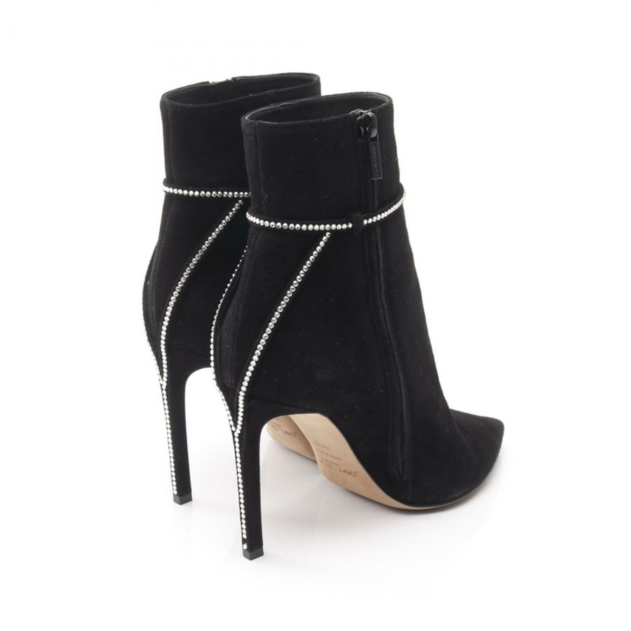 JIMMY CHOO 黑色麂皮高跟靴,38.5 碼,二手女款-1