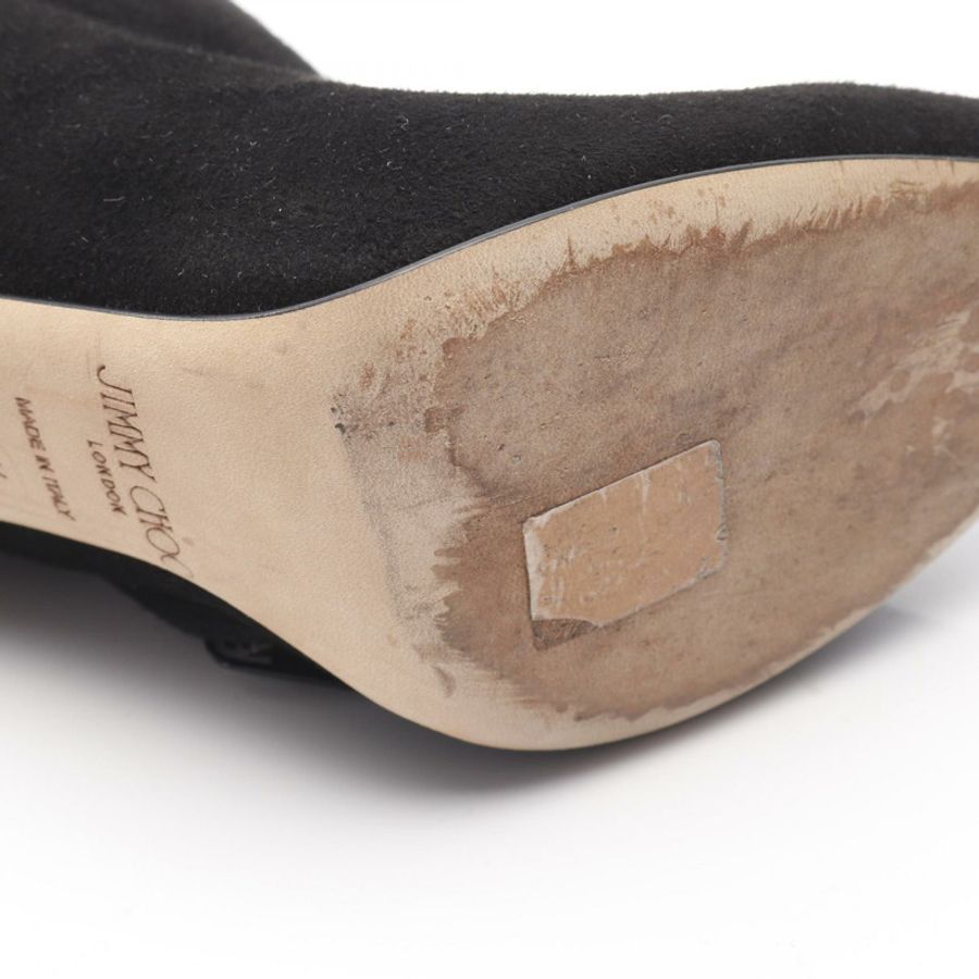 JIMMY CHOO 黑色麂皮高跟靴,38.5 碼,二手女款-8