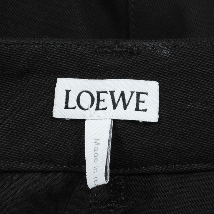 LOEWE A字牛仔短裙,純棉材質,黑色,34碼,二手女款-2