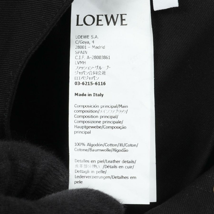 LOEWE A字牛仔短裙,純棉材質,黑色,34碼,二手女款-4