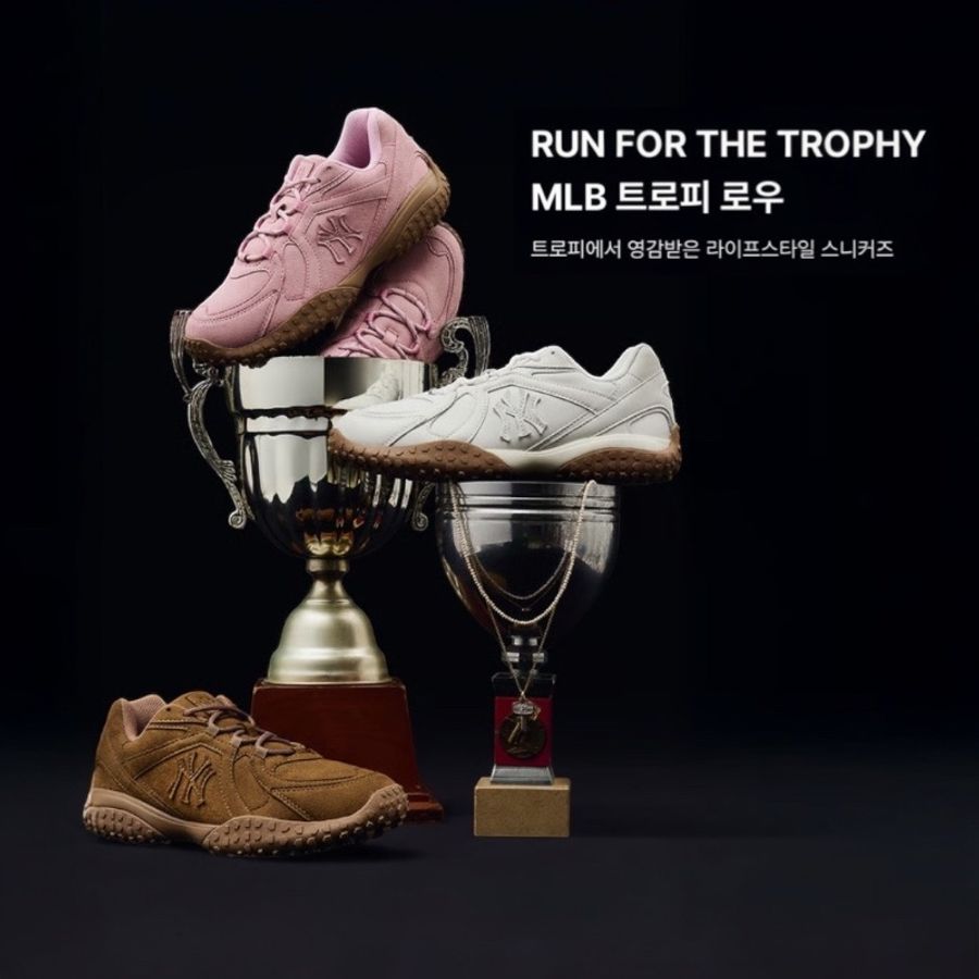 🏆冠軍洛杉磯道奇DOGERS隊-MLB Korea Chunky Runner 老爹鞋 粉黑配色,官網同步上架販售中/粉紅色 (全新未穿過)-0