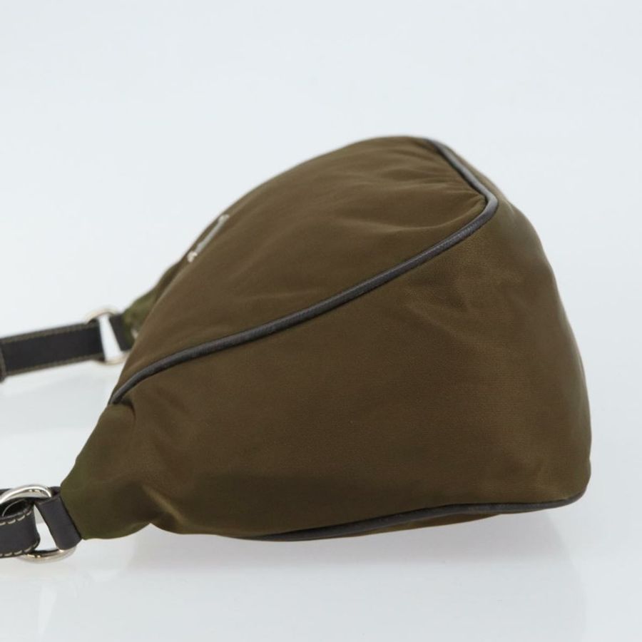 【日本直送】PRADA 尼龍卡其色銀色單肩包 正品 145010-3