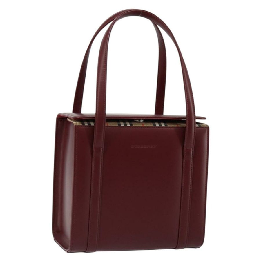 【日本直送】BURBERRY 手提包 皮革 波爾多銀色 正品 sw1572-0