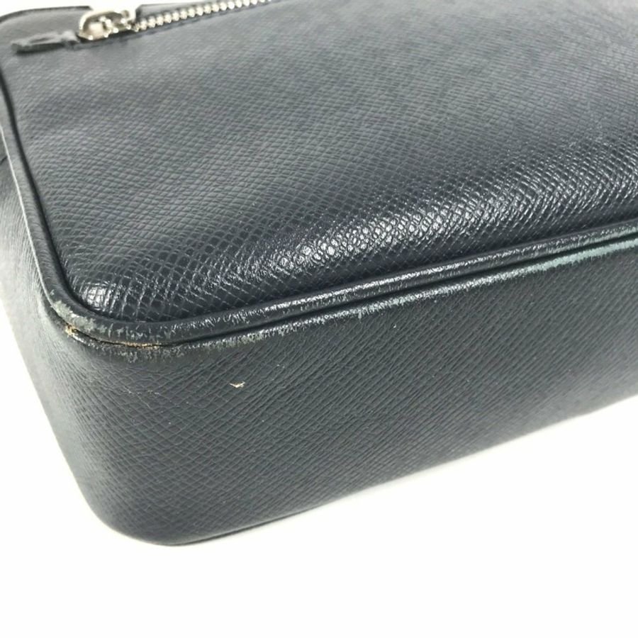 LOUIS VUITTON M33423 Taiga Pochette Kasai 手拿包,附肩帶,皮革,男女通用,海軍藍,海軍藍-5