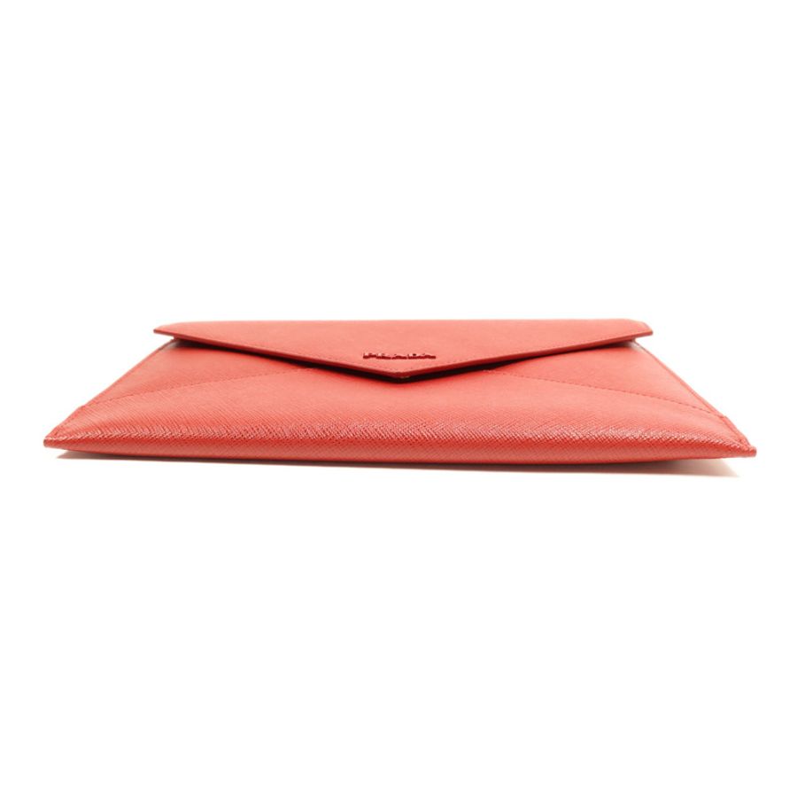 PRADA 牛皮皮革Envelope Clutch Bag金扣手拿包-3