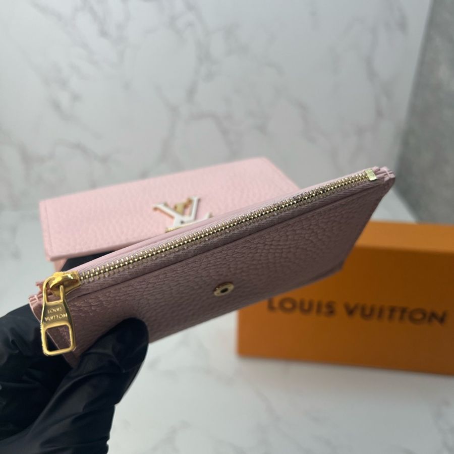💗香緹國際精品💗 562 LV 粉色牛皮中夾-12