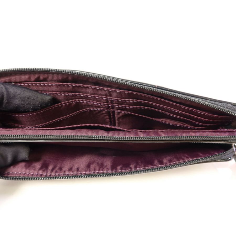 COACH 帆布Pouch wallet銀扣長錢包-6