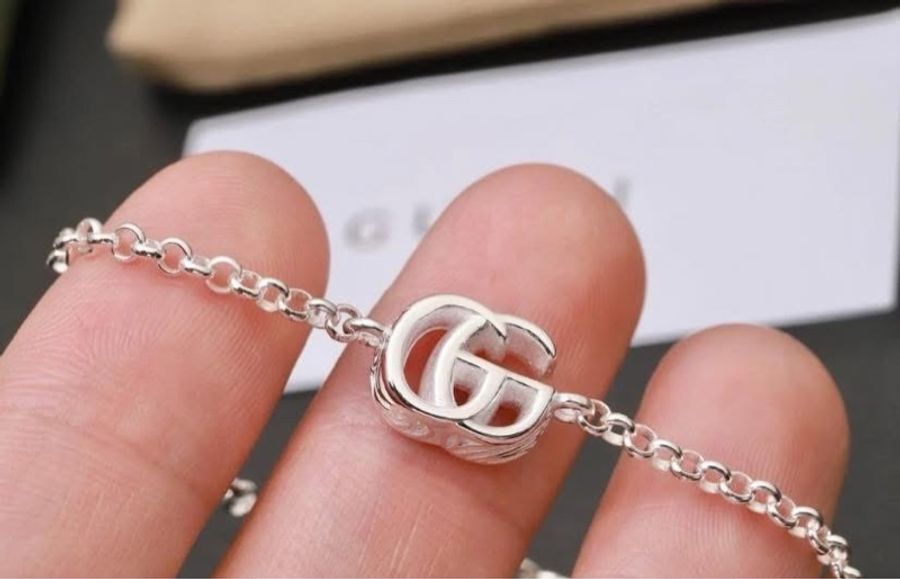 Gucci GG MARMONT系列手鍊 925純銀 Logo 手鍊-7