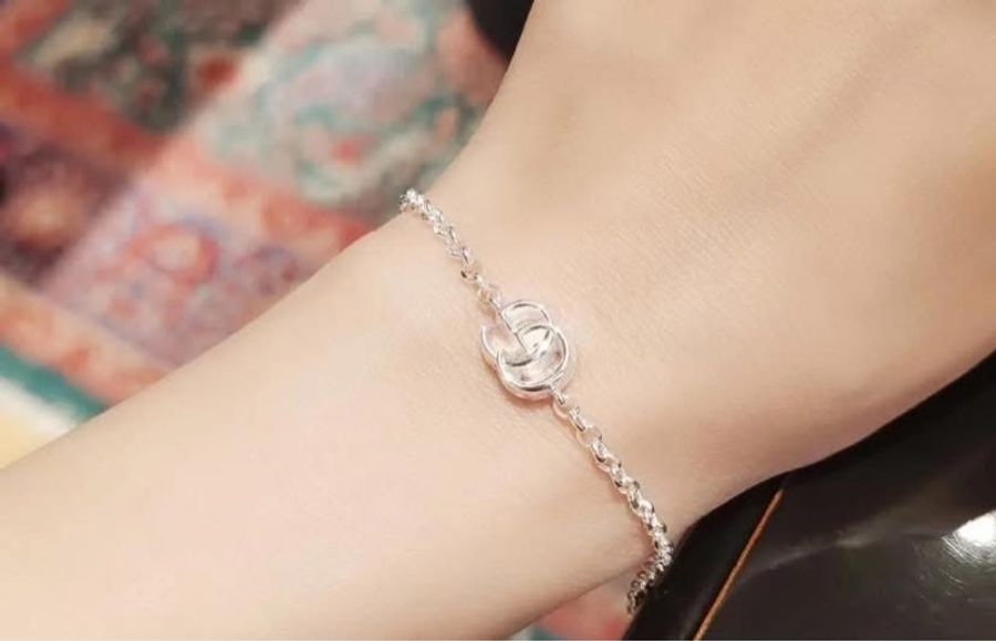 Gucci GG MARMONT系列手鍊 925純銀 Logo 手鍊-9