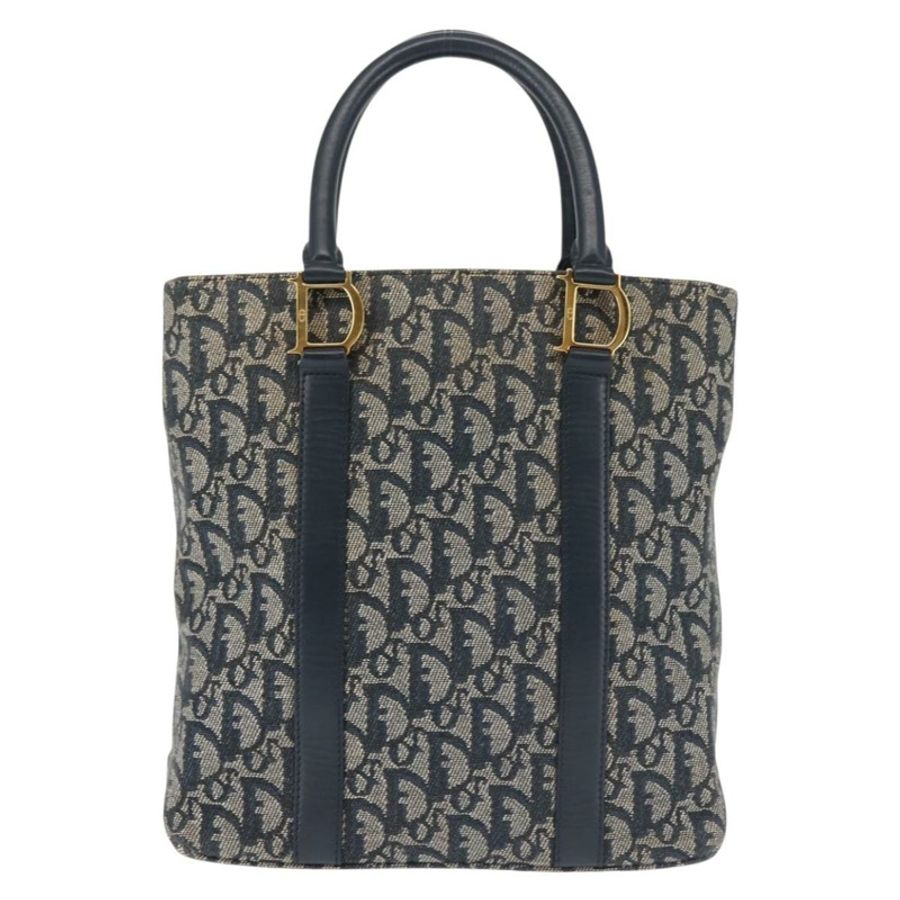 【日本直送】Christian Dior Trotter帆布手拿包 海軍藍 金色 正品 145259-2