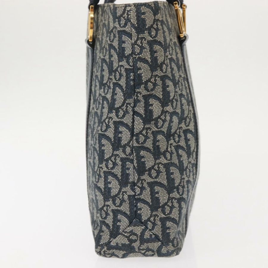 【日本直送】Christian Dior Trotter帆布手拿包 海軍藍 金色 正品 145259-3