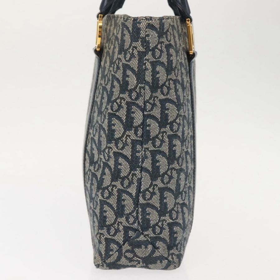 【日本直送】Christian Dior Trotter帆布手拿包 海軍藍 金色 正品 145259-4