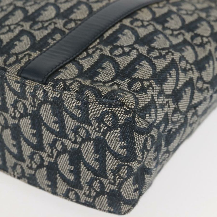 【日本直送】Christian Dior Trotter帆布手拿包 海軍藍 金色 正品 145259-12