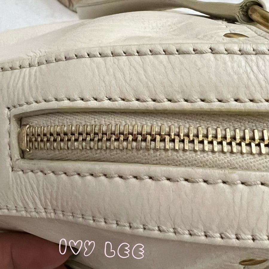 SAINT LAURENT(待付款、勿下單)YSL Muse Toe 象牙色 白色 手提包 單肩包 正品 二手精品-12