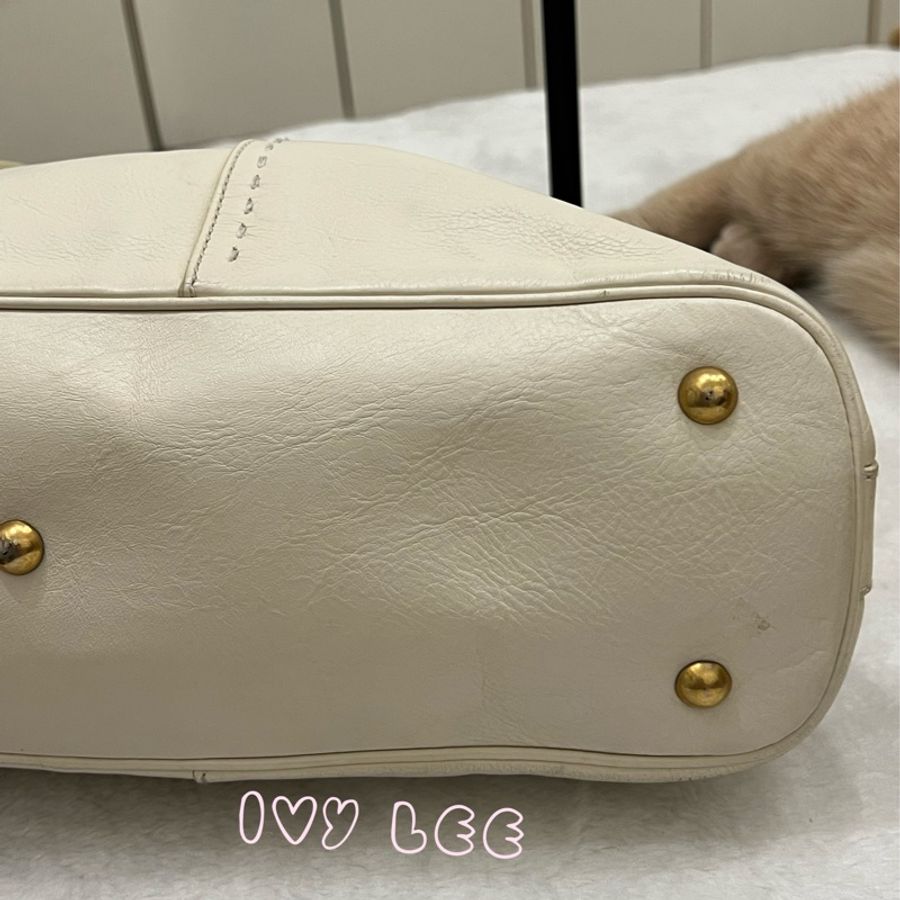 SAINT LAURENT(待付款、勿下單)YSL Muse Toe 象牙色 白色 手提包 單肩包 正品 二手精品-33