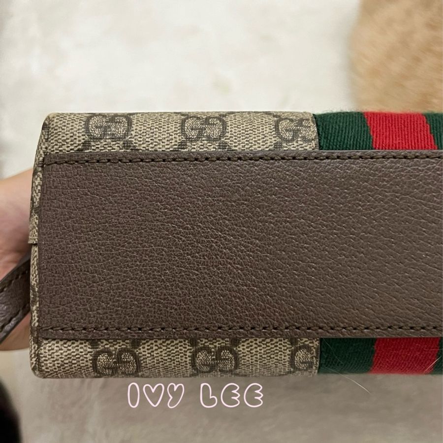 GUCCI 古馳 499621 經典Ophidia系列GG帆布印花拉鍊側肩包 斜背包 貝殼包 正品 二手精品-23