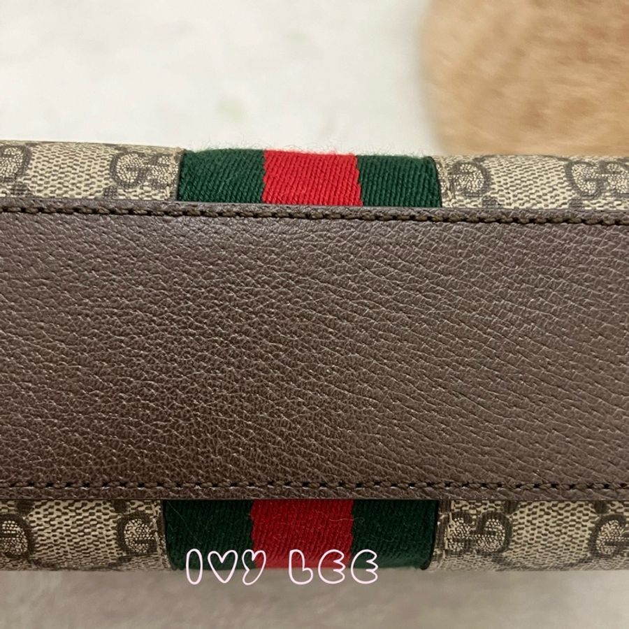 GUCCI 古馳 499621 經典Ophidia系列GG帆布印花拉鍊側肩包 斜背包 貝殼包 正品 二手精品-24