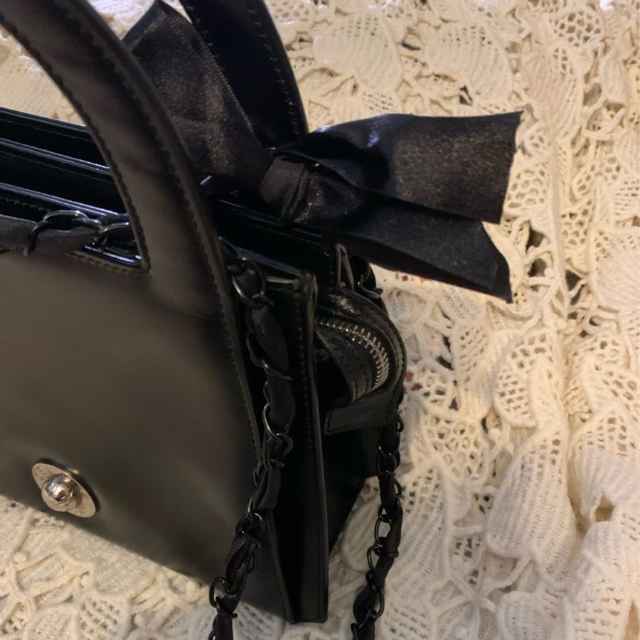 Celine黑銀Kelly 星球 皮革手提包 單肩背包 絕版中古包-21