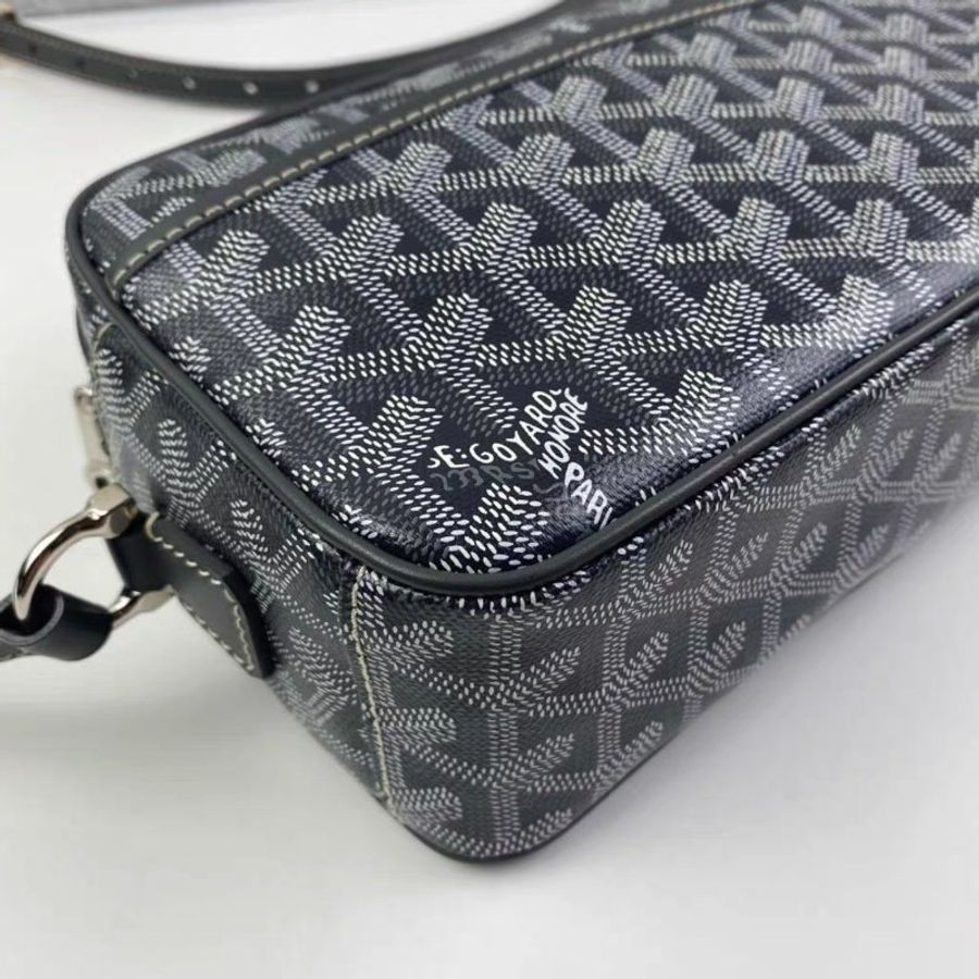Goyard CAP VERT 灰色老花小號 肩背斜背相機包 99新配件塵袋-1