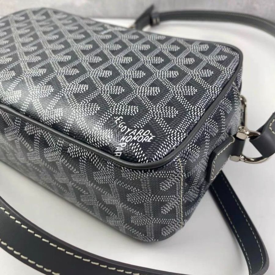 Goyard CAP VERT 灰色老花小號 肩背斜背相機包 99新配件塵袋-2