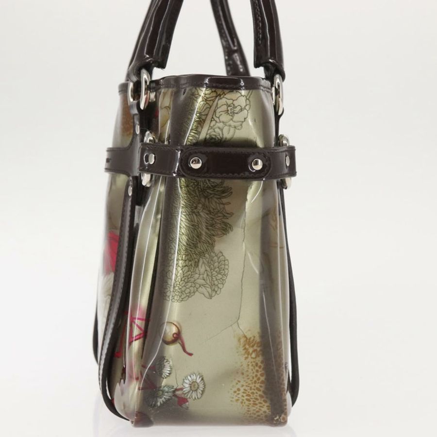 【日本直送】Salvatore Ferragamo 動物紋手提包 棕色乙烯基材質 正品 144645-2