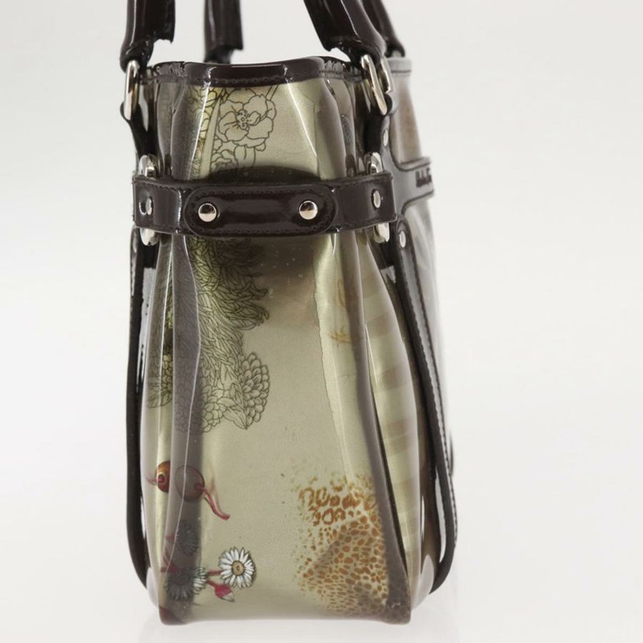 【日本直送】Salvatore Ferragamo 動物紋手提包 棕色乙烯基材質 正品 144645-3