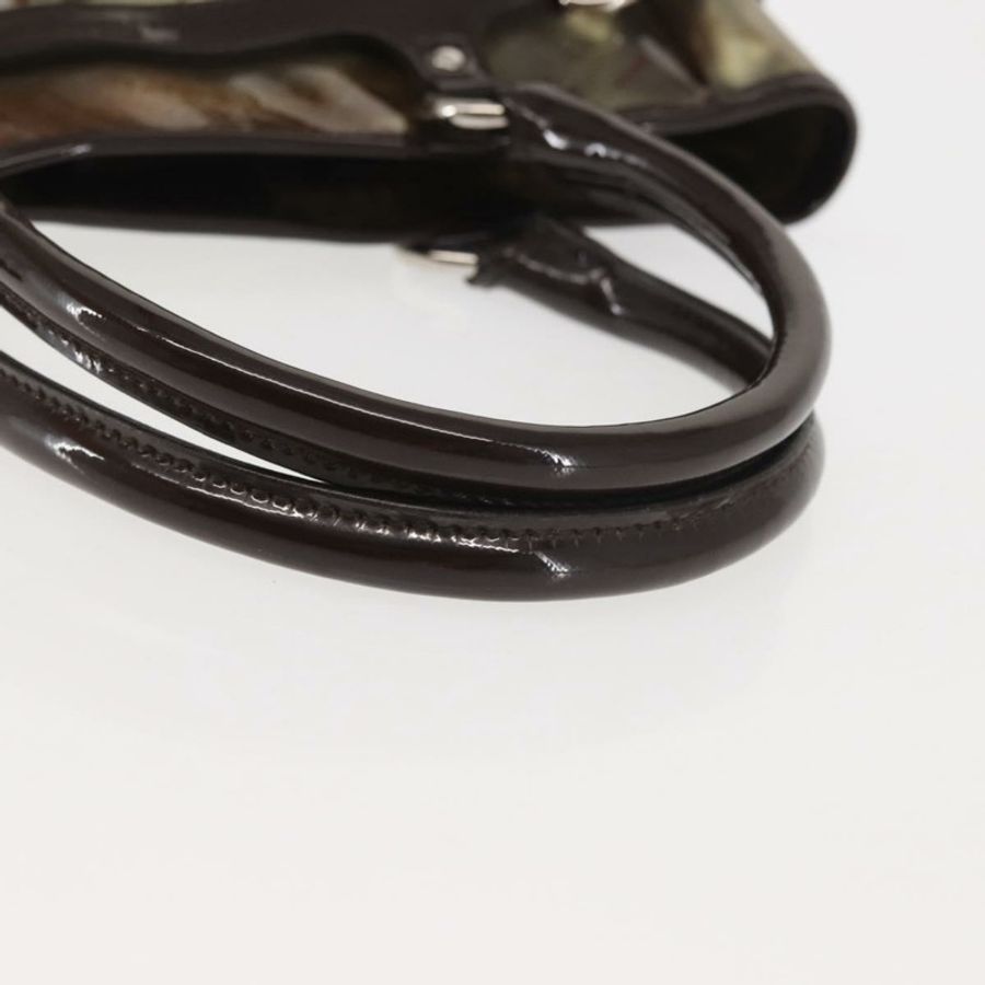 【日本直送】Salvatore Ferragamo 動物紋手提包 棕色乙烯基材質 正品 144645-6
