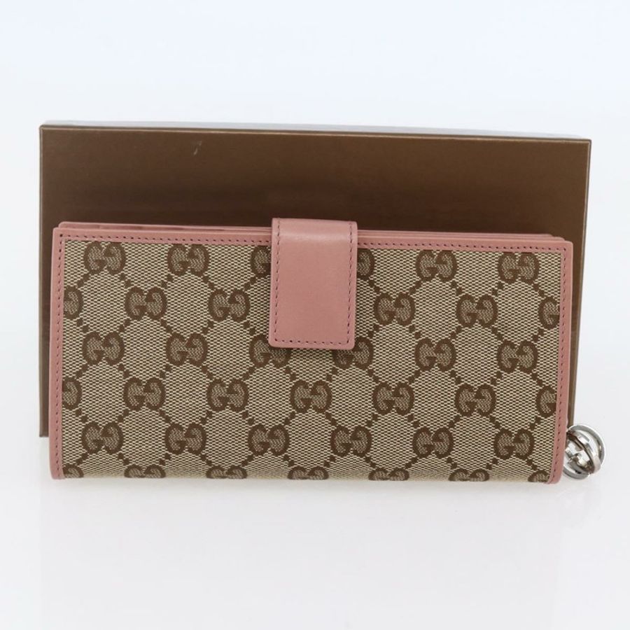 【日本直送】GUCCI GG帆布長版皮夾 米色 233024 正品號 146036-11