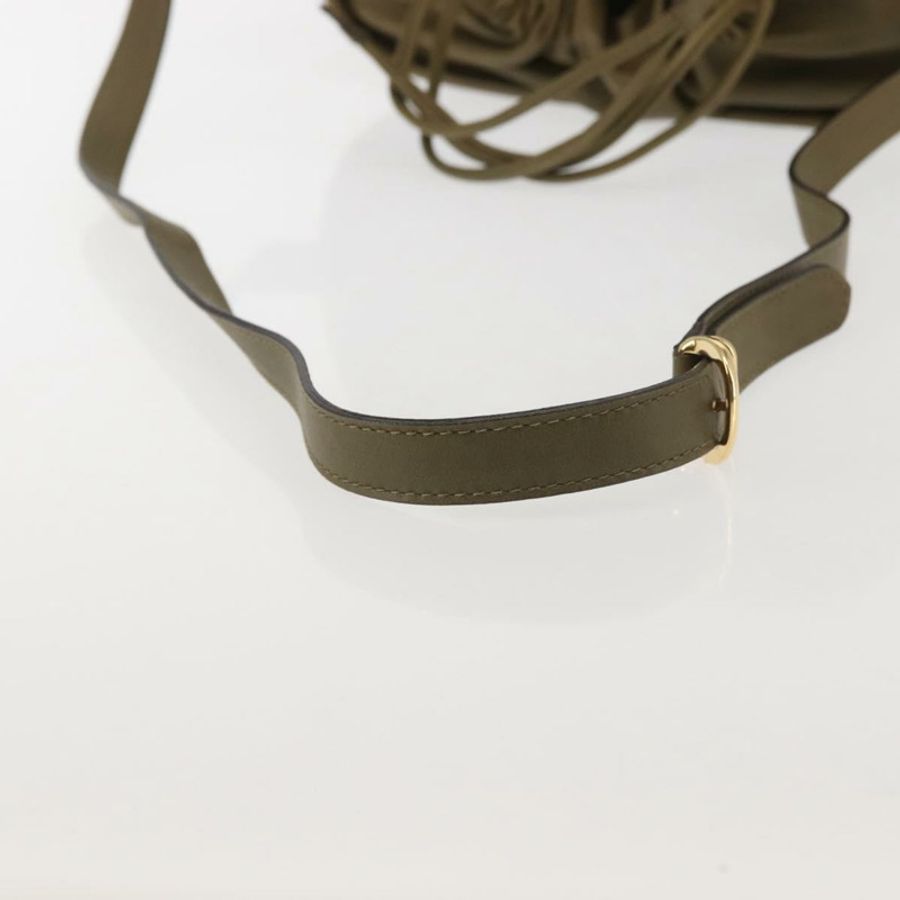 【日本直送】GUCCI 皮革肩背包 卡其色 金色 正品 gh834-7