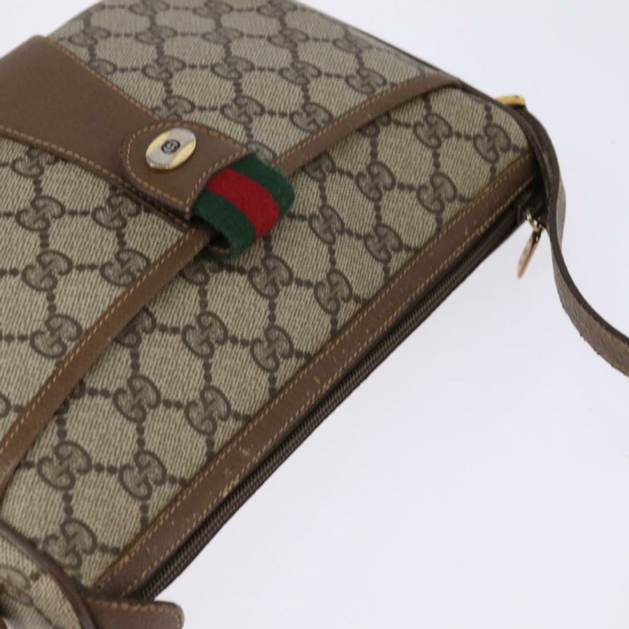 【日本直送】GUCCI GG Supreme Web Sherry Line 單肩包 PVC 米色 56 02 032 正品 145478-5