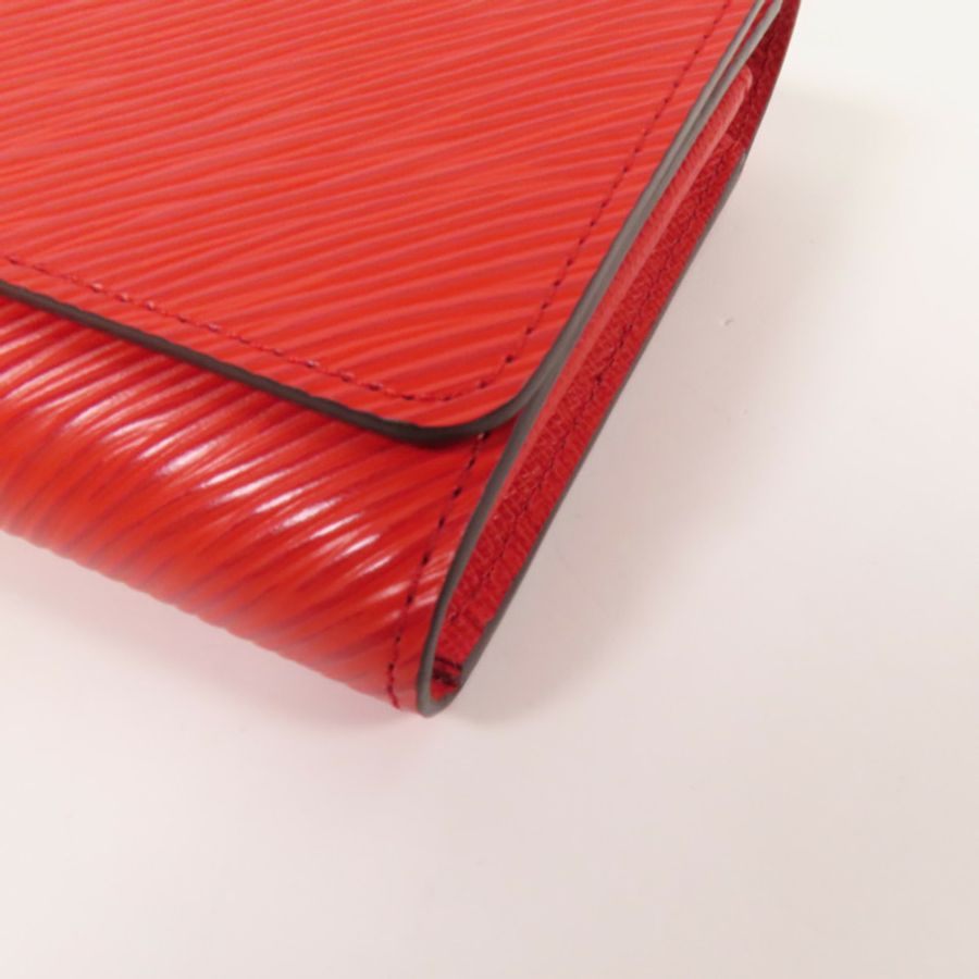 LOUIS VUITTON Epi Twist Wallet銀扣長錢包-12