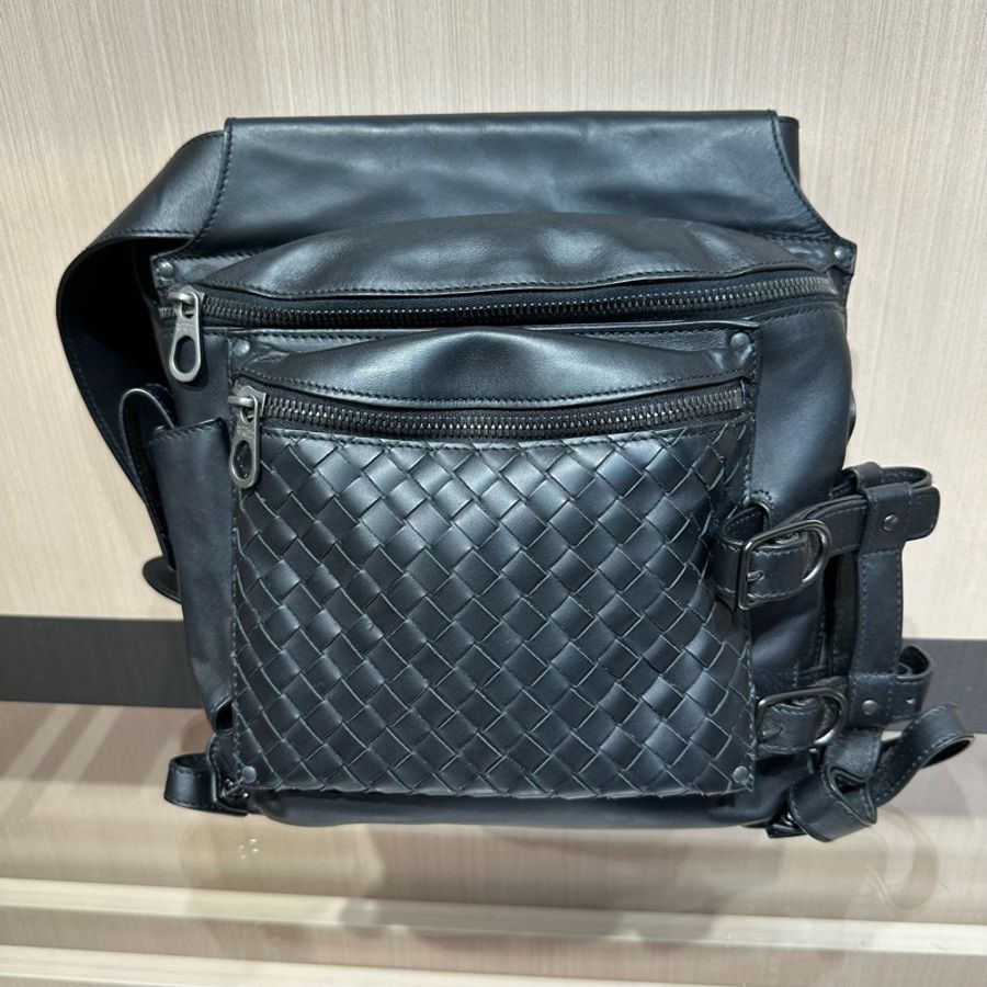 Bottega Veneta葆蝶家黑色编织腰包-10