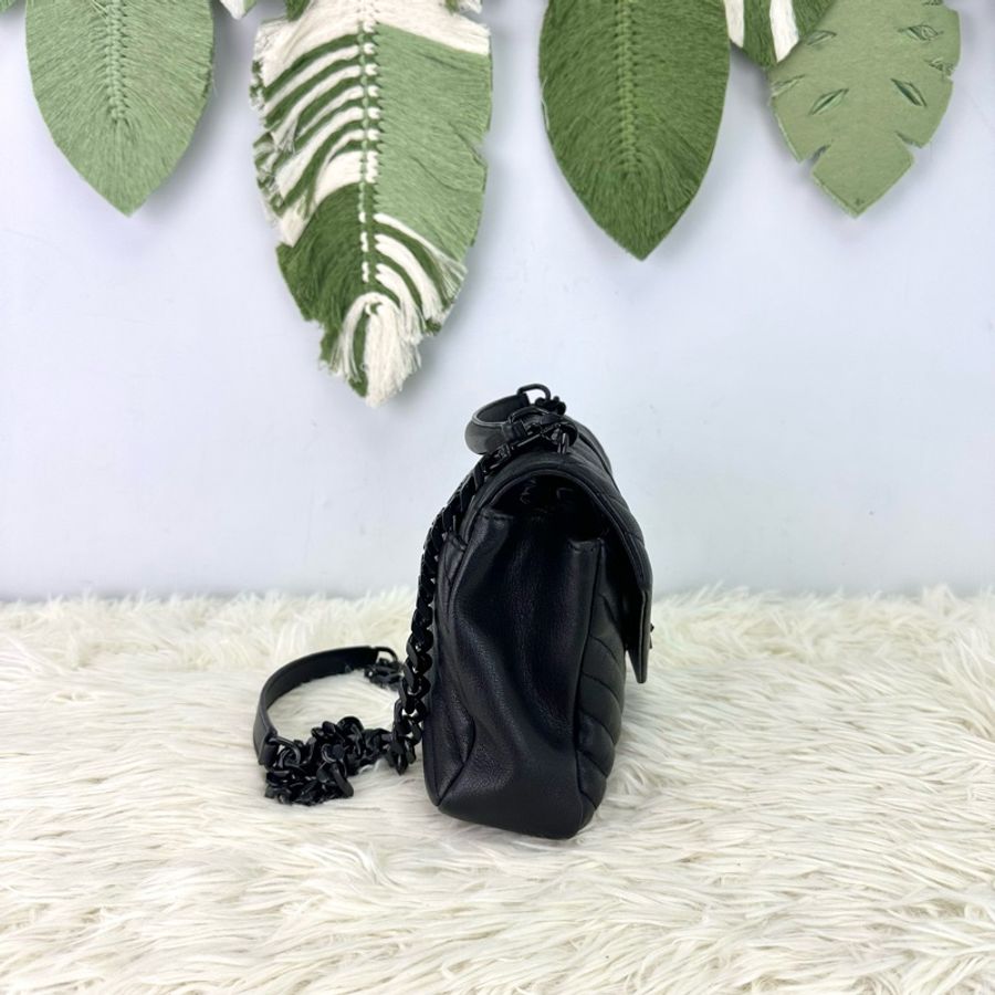 YSL So Black College 羊皮鏈條包 Medium Size-3