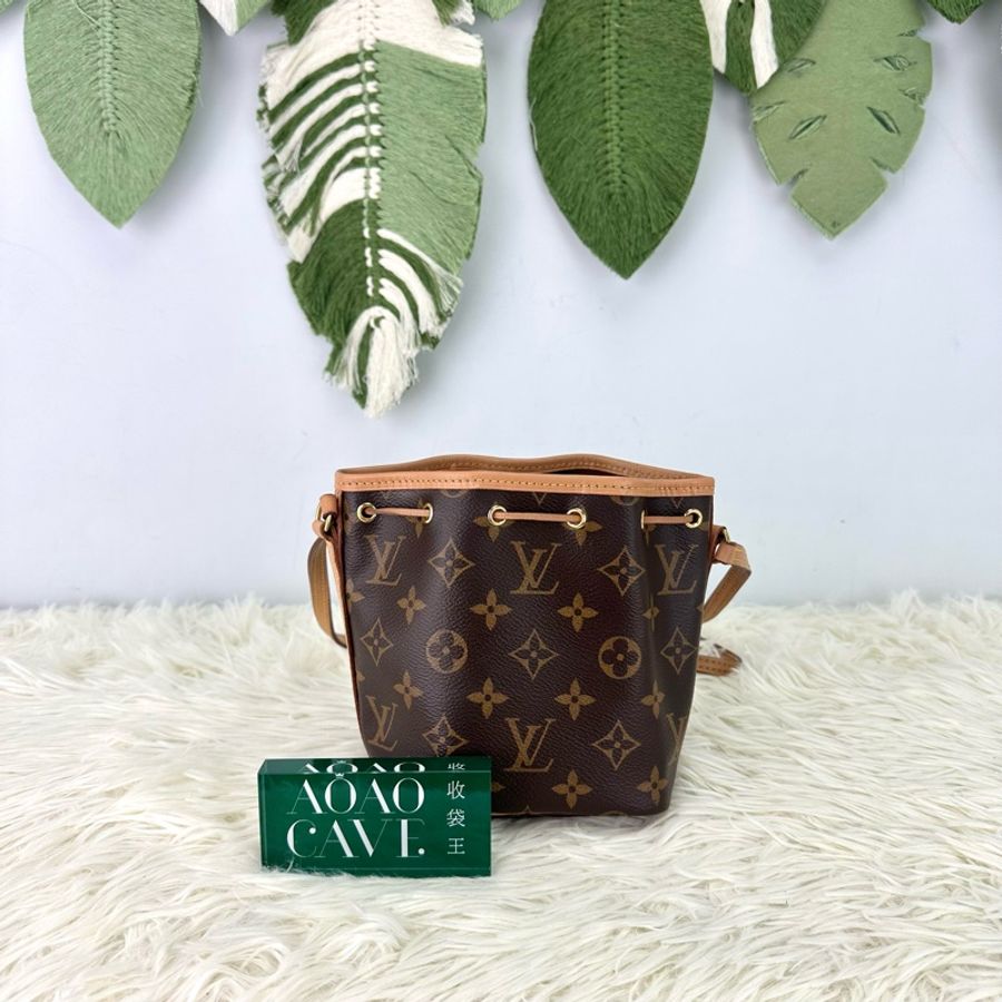 LV Nano Noe經典老花小水桶包-4