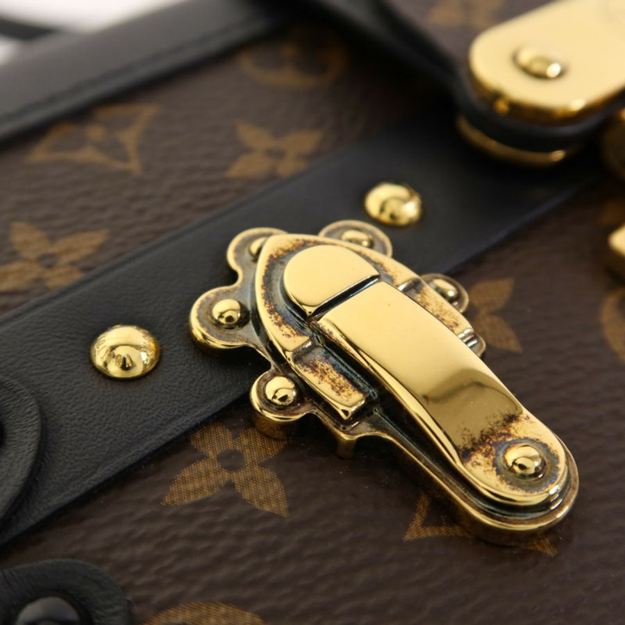 LOUIS VUITTON Monogram Petite Malle金扣肩背袋-8