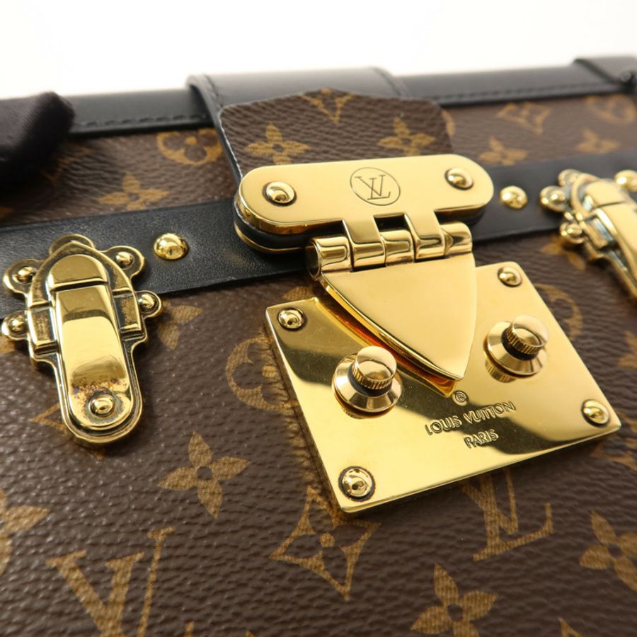 LOUIS VUITTON Monogram Petite Malle金扣肩背袋-14