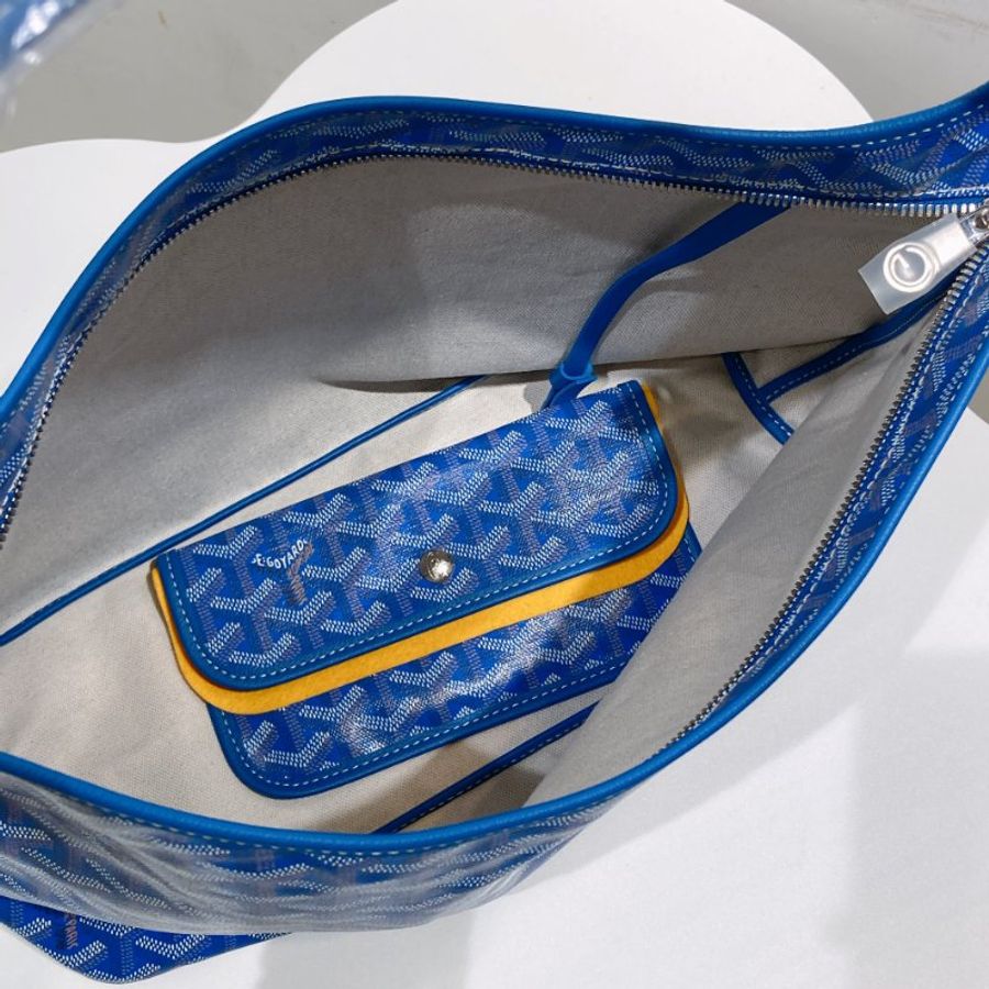 TW4490 Goyard 戈雅Sky Blue 燙金珠光面蜻蜓 Bohème Hobo Bag-15