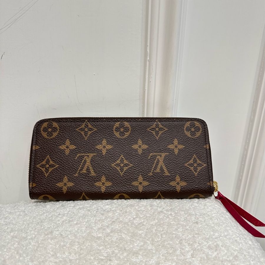 LOUIS VUITTON Monogram Zippy 長夾/紅拉鍊款-6