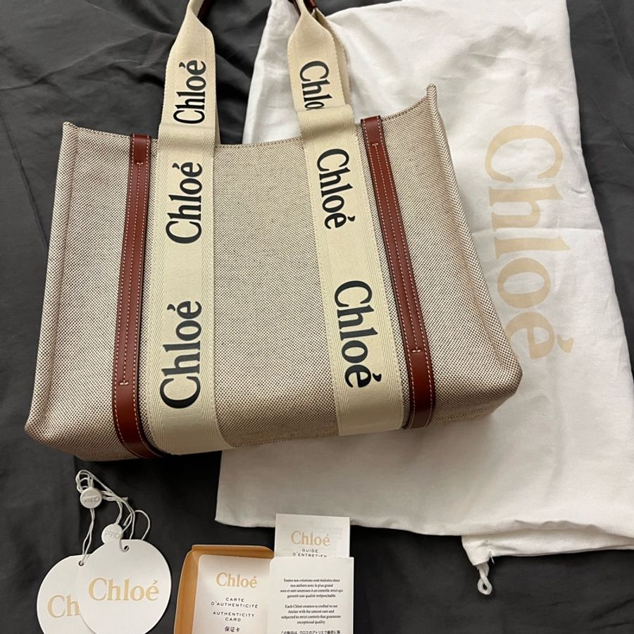 Chloe 文青托特包燕麥色.中號.-7