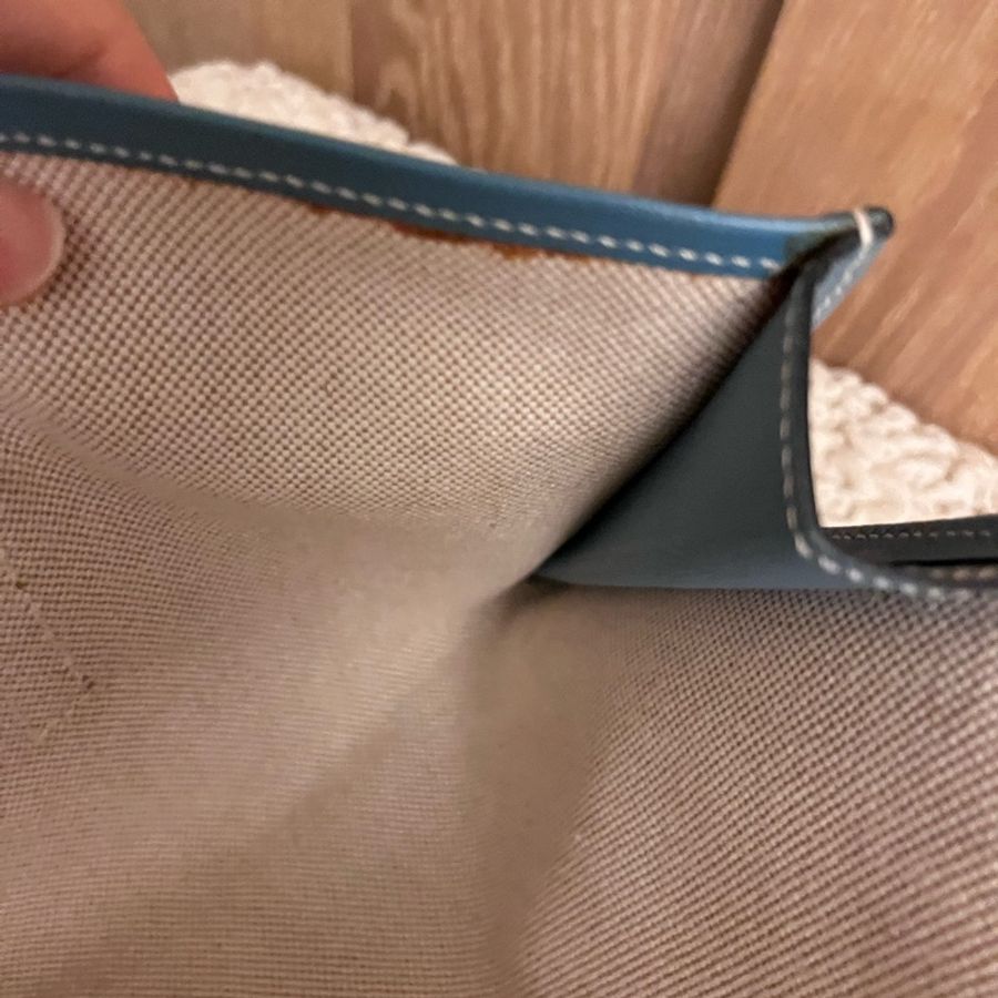 Hermes 中古Jige手拿包.撞色.土耳其藍.絕版品-10