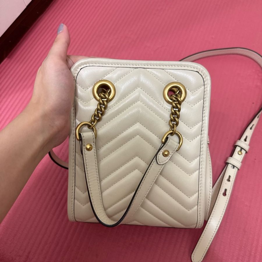 GUCCI 696123 白MARMONT斜背方包-8