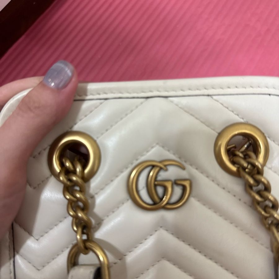 GUCCI 696123 白MARMONT斜背方包-13