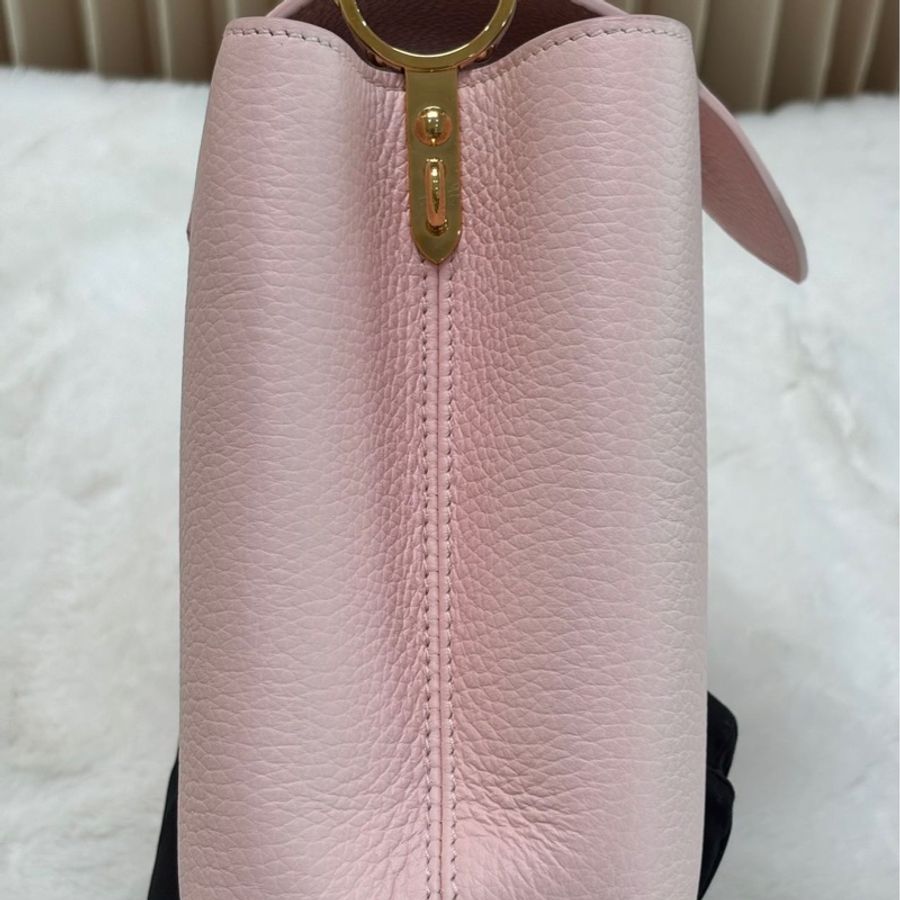 LV Capucines 粉色 荔枝牛皮 BB 金标-4