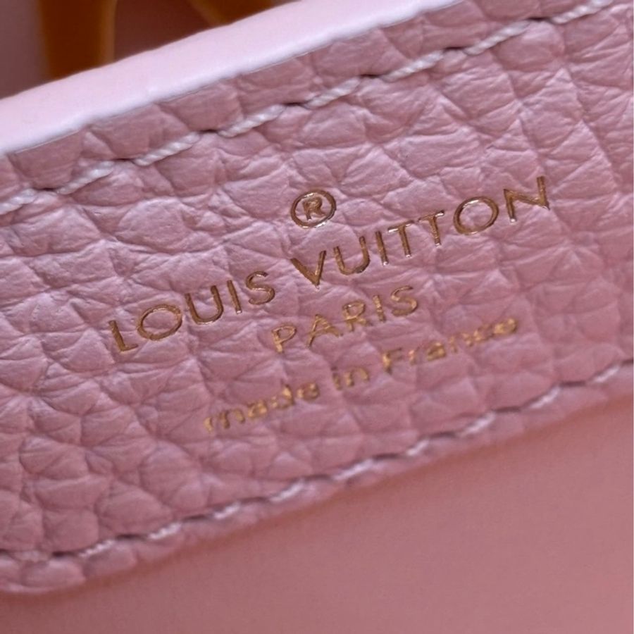 LV Capucines 粉色 荔枝牛皮 BB 金标-16