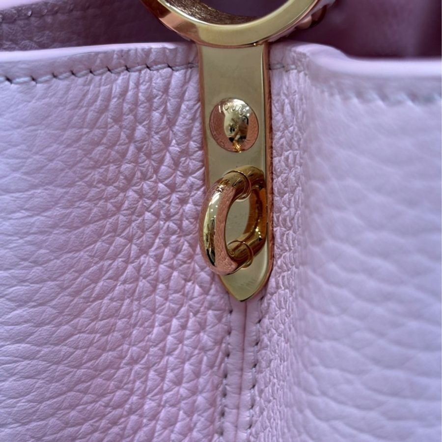 LV Capucines 粉色 荔枝牛皮 BB 金标-19
